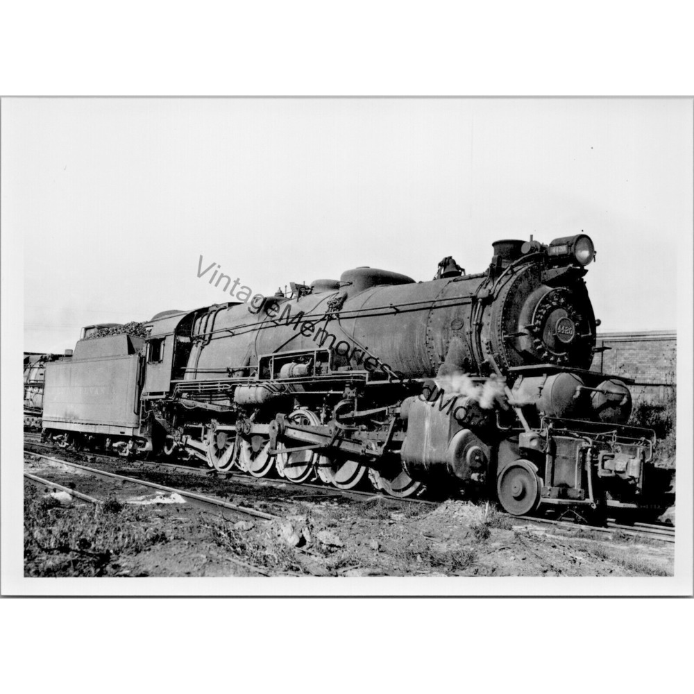 Vintage Pennsylvania Railroad PR - 4420 Steam Locomotive 5"X7" Real Photo T2-152